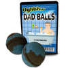 Dad Balls Bath Bombs - Funny Dad in Bath Design - XL Bath Fizzers for Men - Black and Blue Marbled, Handcrafted, 2 pk