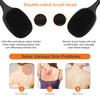 Back Scrubber for Shower, New Update Double Sided Body Scrub Brush Long Handle with Soft Silicone Bristles and Stiff Nylon Bristles for Shower Exfoli
