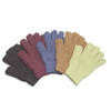 MIG4U Shower Exfoliating Scrub Gloves Medium to Heavy Bathing Gloves Body Wash Dead Skin Removal Deep Cleansing mitts for Women and Men 5 Pairs 5 Col
