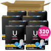 U by Kotex Balance Wrapped Panty Liners, Regular Length, 320 Count (8 Packs of 40) (Packaging May Vary)