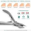 Ingrown Nail Clippers for Men with Ingrown Toenails  Blizzard Podiatrist Toenail Clipper Set German Forged (15cm - Arrow Point - Smooth)