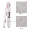 BTYMS 50Pcs Nail Files for Acrylic Nails 100/180 Grit, Reusable Buffering Files Double Sided Emery Boards for Nails