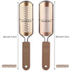 2 Pack Foot File & Rasp Callus Remover - Stainless Steel Coarse & Fine Scraper for Dry/Wet Feet, Professional Dead Skin Scrubber & Cracked Heel Care
