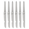 Lurrose 6pcs Folding Nail File: Foldable Stainless Steel Nail File for Salon Home Travel Manicure Pedicure Care Tool
