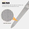 Lurrose 6pcs Folding Nail File: Foldable Stainless Steel Nail File for Salon Home Travel Manicure Pedicure Care Tool