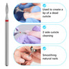 Difenni Cuticle Drill Bit,Nail Drill Bits Flame Cuticle Clean Drill Bit for 3/32''Electric Nail File Machine Cuticle Bit Nail Prep Tool (Red, Flame)