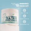 Eva Naturals Tea Tree Foot Cream  Moisturising Foot Lotion & Balm for Dry, Cracked Heels & Feet with Peppermint, Menthol, Spearmint, Aloe, Sunflower