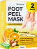 Foot Peeling Mask for Dead Skin Remover & Deep Moisturize | 2 Pairs | Dermatologically Tested - Foot Peel Mask for Dry Cracked Feet - Foot Mask make