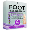 Lee Beauty Exfoliating Foot Peeling Mask (4 Pack) - Foot Mask for Dry Cracked Feet with Lavender, Lactic Acid and Mandelic Acid - Removes Dead Skin F