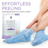 Lee Beauty Exfoliating Foot Peeling Mask (4 Pack) - Foot Mask for Dry Cracked Feet with Lavender, Lactic Acid and Mandelic Acid - Removes Dead Skin F