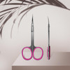 Staleks Professional Cuticle Scissors  Manicure Scissors, Stainless Steel, Extra Fine Curved Blades Smart 40 Type 3 SS-40/3