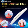 Abrasive Nail File 80/100 Grit 10Pcs Acrylic Nail Files and Buffers, Professional Washable Nail File Buffer Block with Double Sides Designed Disposab