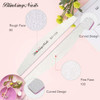 Abrasive Nail File 80/100 Grit 10Pcs Acrylic Nail Files and Buffers, Professional Washable Nail File Buffer Block with Double Sides Designed Disposab