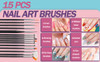 Artdone 35pcs Nail Art Pens brushes,Nail Art Tool Set,Nail Dotting Tools,Nail Dust Brush,Striping Nail Art Brushes for Long Lines,Nail Drawing Pen Fo