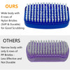 GKETN Nail Brush for Cleaning Fingernails 2 Sided Nylon Bristles Fingernail Brush for Cleaning Nail Scrubber Scrub Clean Soft Stiff Nail Scrub Brush,