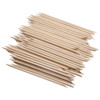 Mini Skater 100 Pcs Orange Wood Nail Sticks Double Sided Multi Functional Cuticle Pusher Remover Manicure Pedicure Tool (100)