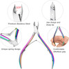 4 Packs Cuticle Nipper, Premium Stainless Steel Cuticle Trimmer for Manicure & Pedicure at Home/Spa/Salon [Gold and Rainbow Color]
