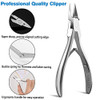 FERYES Toenail Clippers Straight Blade for Thick Toenails, Nail Clippers for Thick and Ingrown Nails - High Temperature Forging Stainless Steel Toe N