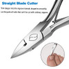 FERYES Toenail Clippers Straight Blade for Thick Toenails, Nail Clippers for Thick and Ingrown Nails - High Temperature Forging Stainless Steel Toe N