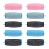 Compatible Replacement Roller Heads for Amope Pedi Perfect Electronic Foot File - Extra Coarse (4X) and Regular Coarse (6X) - Callus Removal - Smooth
