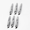 uxcell 6 PCS Sharp Nail Clippers Set, Metal Slanted Edge Toenail Clippers, Silver Tone Fingernail Clipper, Manicure Tool Pedicure Nail Clipper Cutter