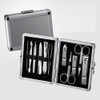 World No.1 THREE SEVEN 777 Manicure Pedicure All-in-One Grooming Kit - Nail Clippers (11 PC, TS-16000VC) Hard Case International Version (Silver)