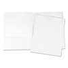 Universal Laminated Two-Pocket Portfolios, Cardboard Paper, 100-Sheet Capacity, 11 X 8.5, White, 25/Box