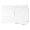 Universal Laminated Two-Pocket Portfolios, Cardboard Paper, 100-Sheet Capacity, 11 X 8.5, White, 25/Box