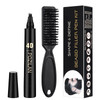 Long-Lasting Water-Resistant Black Men's Beard Grooming Kit - Micro-Fork Tip Pen