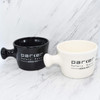 Parker Deluxe Stoneware Apothecary Shaving Mug  for use with up to 3 Shave Soaps and Lathering Shave Creams  Handmade in the USA (Black)