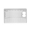 AhfuLife Stainless Steel Metal Hair&Beard Comb - Anti-Static Dual Action Beard Comb - Credit Card Size Combs Perfect for Wallet and Pocket - Presente