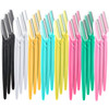 Boao 24 Pcs dermaplaning blades for face Eyebrow Razor face razors for women dermaplane razor Colorful Facial Razor Shaper Trimmer with Precision Cov