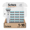 Schick Quattro Titanium 4-Blade Razors for Men | 1 Mens Razor Handle and 16 Refill Blades for Shaving