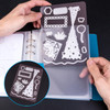 UNIMEIX 12 Pcs Magnetic Sheets for Die Storage with 1 Binder Cover, Stamp and Die Storage Pockets Die Cut Storage for Card Making Supplies(0.8 mm Thi