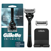 Gillette Intimate Razor for Men, Mens Pubic Razors for Manscaping, Gentle and Easy to Use, Designed For Pubic Hair, 1 Handle, 2 Blade Refills