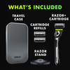 Gillette Labs with Exfoliating Bar by Gillette Mens Razor and Travel Case, Shaving Kit for Men, Storage on the Go, Includes Travel Case, 1 Handle, 3