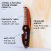 ZEUS Folding Mustache Comb for Men, Handmade Saw-Cut Pocket Comb for Mens Beard & Moustache Grooming, Compact & Travel Friendly (Tortoiseshell) K12
