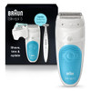Braun Epilator Silk-épil 5 5-810, Hair Removal Device, Epilator for Women, Shaver & Bikini Trimmer, Cordless, Rechargeable, Wet & Dry, Holiday Gifts