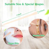 JANYUN 200 Pcs Wooden Eyebrow Waxing Sticks with Handle for Hair Removal - Face, Leg, Facial, and Eyebrow