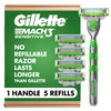 Gillette Mach3 Sensitive Razors for Men, 1 Handle, 5 Blade Refills, Designed for Sensitive Skin