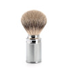MUHLE Traditional Silvertip Badger Shaving Brush | Chrome Plated Stainless Steel Handle | Luxury Shave Accessory for Men