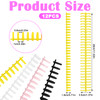 12 PCS Comb Binding Spines Plastic Spiral Binding Coils Binding Combs 30 Rings Click Binding Ring Spiral Book Binder Coils for Student Teacher Busine