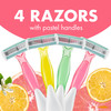 BIC Soleil 4 Escape Scented Women's Disposable Razors, 4 Blades, Comfortable Shave, Citrus Scented Handle Shaving Razors for Women, 4 Count