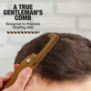 Folding Wooden Comb - 100% Solid Beech Wood - Fine Tooth Pocket Sized Beard, Mustache, Head Hair Brush Combs for Men With Any Hair Types - Travel, St