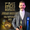 Mustache Wax Medium Hold Grooming For Men - 1oz Bare Bones Moustache & Beard Wax Tin - Perfect For Handlebar Mustaches By Death Grip - No Heat Source