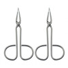 Motanar (2 Pack) Scissors Shaped Eyebrow Tweezers Clip - Flat Tip Tweezers Hair Plucker for Hair and Eyebrows Personal Care Multicolor (Silver & Stra