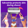 joy Womens Razor Blade Refills, 8 Count, Purple, Lubrastrip to Help Avoid Skin Irritation