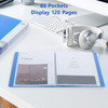 M&G 60 Pocket Binder with Plastic Sleeves?Blue, Presentation Book, 8.5 x 11.8 Portfolio Folder with Clear Sheet Protectors, Display 120 Pages, Presen