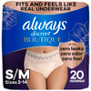Always Discreet Boutique Incontinence and Postpartum Underwear for Women, Maximum Protection, Small/Medium, Rosy, 20 Count