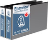 Easyview Premium 2-Inch D-Ring Binders with Clear-View Covers, Spreadsheet-View Binders for School, Office, or Home, 11 Inches by 17 Inches, Pack of